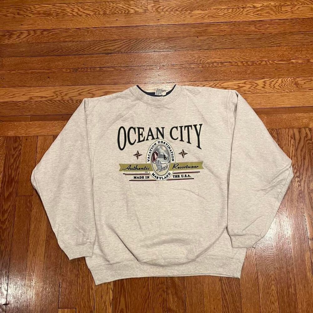 90s USA‎ made ocean city Maryland crew neck sweatshirt
